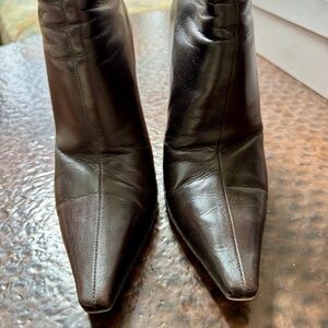 Jimmy Choo brown leather ankle boots size 37.5